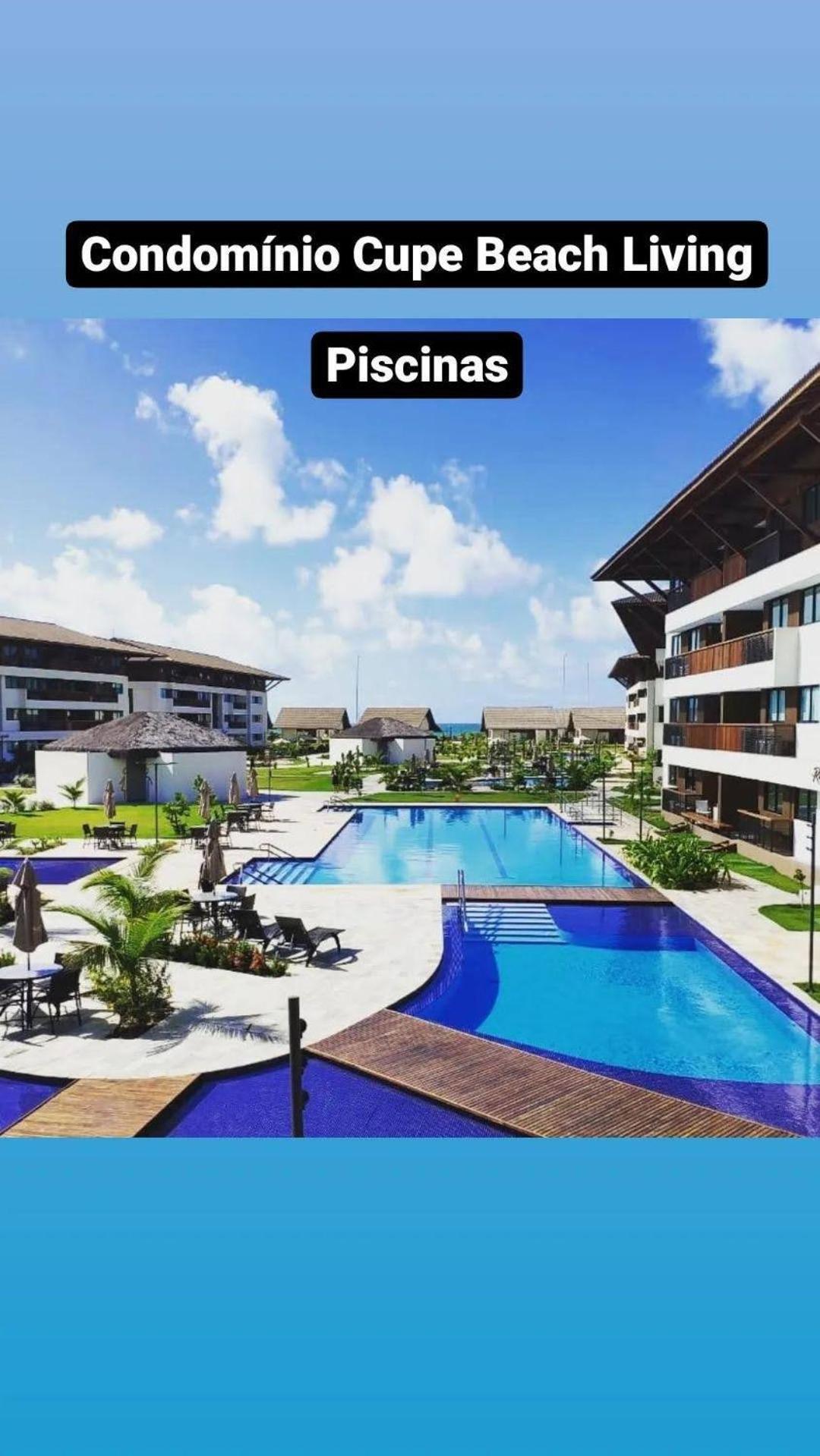 Luxuoso Flat 3 Quartos, Terreo, No Cupe Beach Living - Beira Mar De Pôrto das Galinhas Екстериор снимка